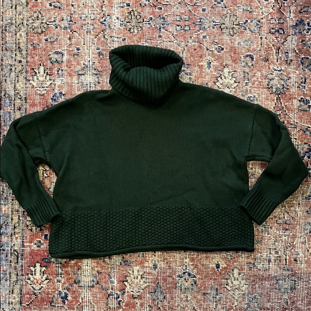 Madewell Green Turtleneck Sweater